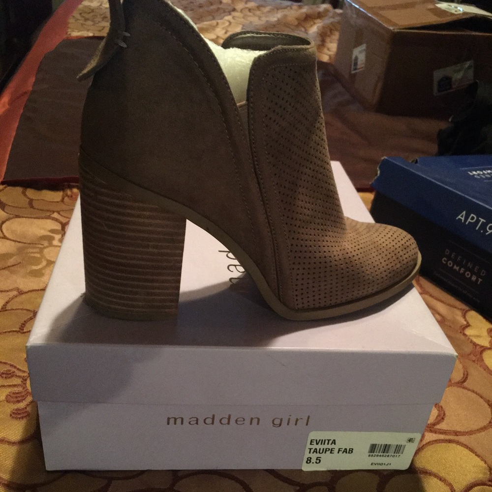Ankle boots light brown color